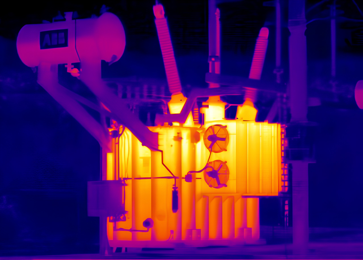 Termografía en transformador eléctrico